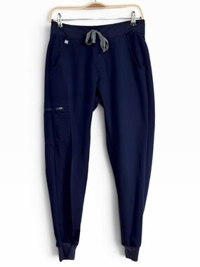 FIGS Zamora Jogger Scrub Pants Womens Small Navy Blue Technical Collection